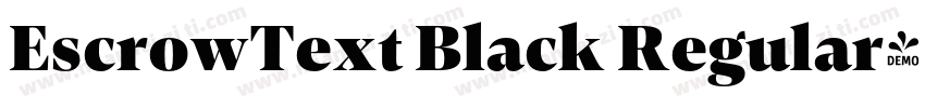 EscrowText Black Regular字体转换